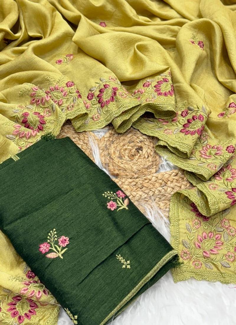 Light Lemon Color Designer Organza Party Wear Saree