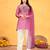 Onion viscose print dola with handwork kurta set