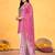 Onion viscose print dola with handwork kurta set