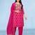 Rani viscose print dola with handwork kurta set