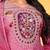 Onion viscose print dola with handwork kurta set