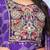 Light Blue viscose print dola with handwork kurta set