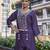 Purple viscose dola with handwork kurta set