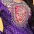 Purple viscose print dola with handwork kurta set