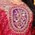 Red viscose print dola with handwork kurta set