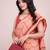 Peach weaving jari designer kota doriya saree with blouse piece