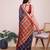 Blue weaving jari designer kota doriya saree with blouse piece