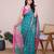 Sea green weaving jari designer kota doriya saree with blouse piece