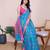 Turquoise weaving jari designer kota doriya saree with blouse piece