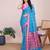 Turquoise weaving jari designer kota doriya saree with blouse piece