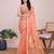 Orange weaving jari designer kota doriya saree with blouse piece
