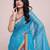 Blue weaving jari designer kota doriya saree with blouse piece
