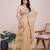 Beige weaving jari designer kota doriya saree with blouse piece