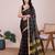 Black weaving jari designer kota doriya saree with blouse piece