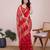 Red weaving jari designer kota doriya saree with blouse piece