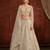 Cream Net Silk Bridal Wedding Lehenga with Heavy Embroidery Blouse