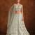White Net Satin Bridal Lehenga with Mirror & Stone Work Blouse