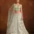 White Net Satin Bridal Lehenga with Mirror & Stone Work Blouse