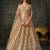 Peach Net Silk Wedding Lehenga with Heavy Handwork & Blouse