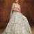 White Net Satin Bridal Lehenga with Mirror & Stone Work Blouse