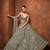 Gray & Multi Net Satin Wedding Lehenga with Heavy Embroidery Blouse