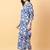 blue cotton printed & hand work co-ord set