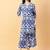 blue cotton printed & hand work co-ord set
