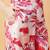 red cotton printed & hand work co-ord set