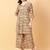 beige cotton printed & hand work co-ord set