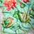 latest party wear mint green tabby silk floral printed hand work saree for women