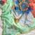 tabby silk mint green floral printed saree with hand embroidery for women