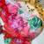 ombre pattern red floral printed saree in tabby silk fabric