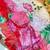 ombre pattern red floral printed saree in tabby silk fabric