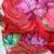 ombre pattern red floral printed saree in tabby silk fabric