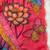 elegant purple digital printed saree with hand embroidery