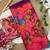 elegant purple digital printed saree with hand embroidery
