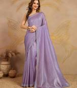 Trendmalls Art Silk Zarkan Work Saree with Unstitched Blouse Piece