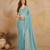 Art Silk Zarkan Work Saree with Unstitched Blouse Piece