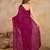 Geogette Embroidery Siroski Work Saree with Unstitched Blouse Piece