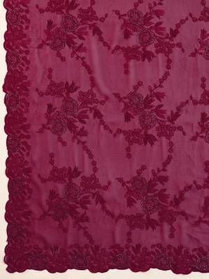 Geogette Embroidery swarovski Work Saree with Unstitched Blouse Piece 6