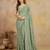 Geogette Embroidery Zarkan Work Saree with Unstitched Blouse Piece