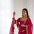Red Elegant Embroidered Sequence Designer Anarkali Three Piece Set