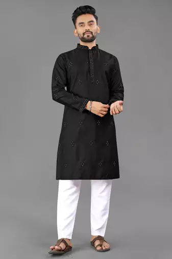 Classic designer soft cotton kurta for men's