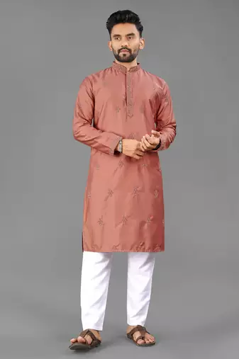 Classic designer soft cotton kurta for men's