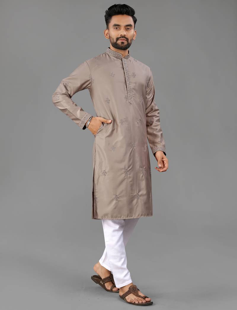 Classic designer soft cotton kurta for men's