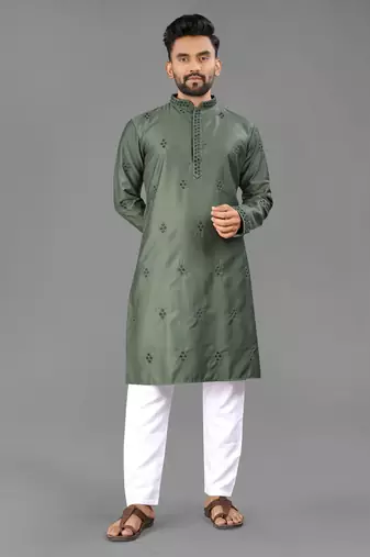 Classic designer soft cotton kurta for men's