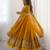Mustard Elegant Embroidered Sequence Designer Anarkali Three Piece Set