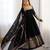 Black Elegant Embroidered Sequence Designer Anarkali Three Piece Set