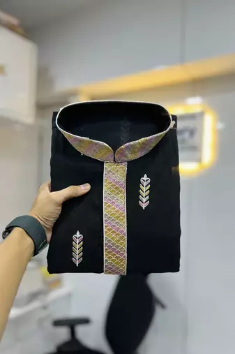 Trendy daaman concept cotton kurta-pyjama for men's