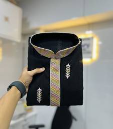 Trendy daaman concept cotton kurta-pyjama for men's